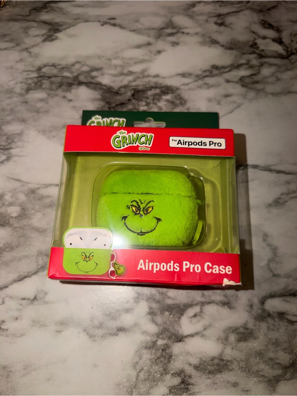Grinch AirPods Pro fuzzy case